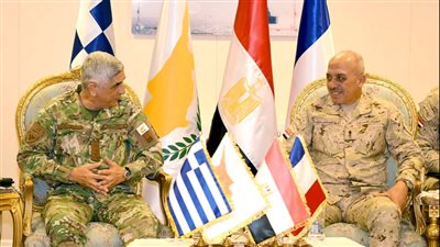 تنفيذ المرحلة الرئيسية للتدريب المشترك (ميدوزا - 15) بدولة اليونان بحضور الفريق أحمد خليفة رئيس أركان حرب القوات المسلحة وعدد من قادة القوات المسلحة
