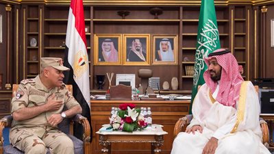 وزير الدفاع يلتقي نظيره السعودي بالمملكة لبحث التعاون المشترك