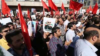 تشييع جنازة أحد قادة الحرس الثوري الإيراني بعد مقتله في سوريا