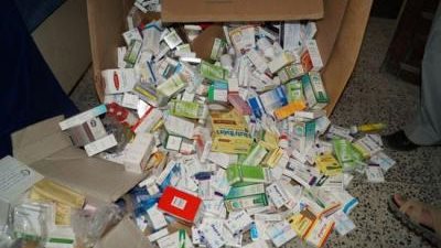 ضبط مخزن أدوية مجهولة المصدر بالجيزة 