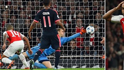 أرسنال يفور على بايرن ميونيح 0/2 بدوري أبطال أوروبا