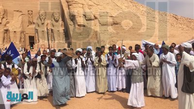 ظهور 3 تماثيل جديدة خلال احتفالات تعامد الشمس بأسوان