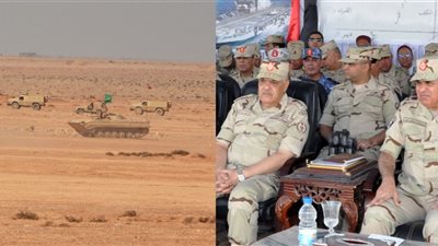 بالصور.. وزير الدفاع يشهد المرحلة الرئيسية للمناورة 